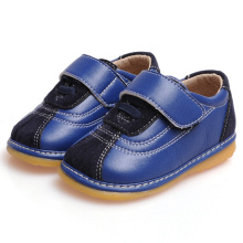 Navy Suede Baby Boy Shoes Genuine Leather Soft Shoes